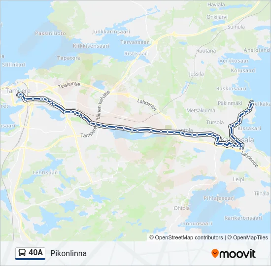 40A Bus Line Map