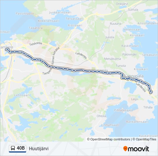 40B bus Line Map