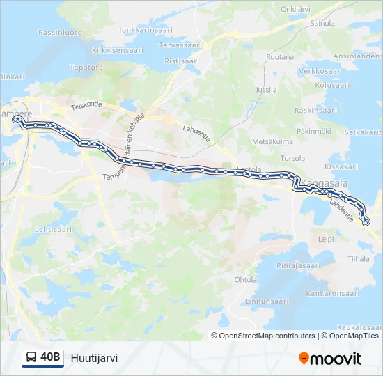 40B Bus Line Map