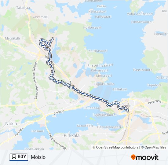 80y Route: Schedules, Stops & Maps - Moisio (Updated)