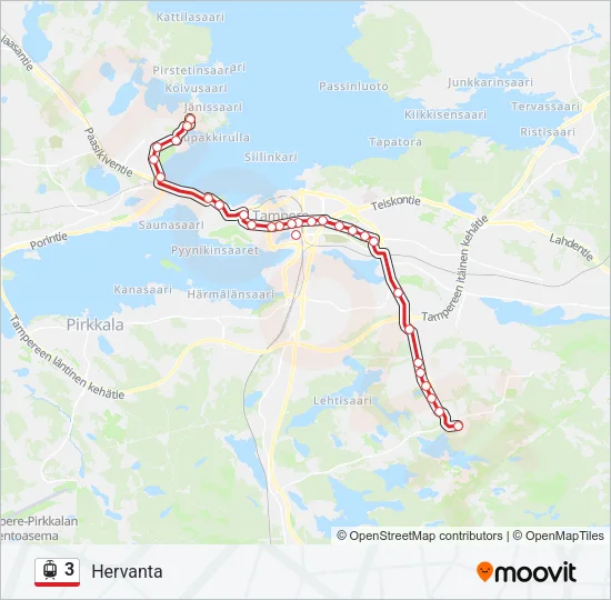 3 Light Rail Line Map