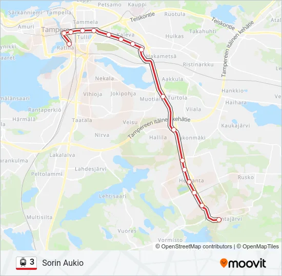 3 Light Rail Line Map