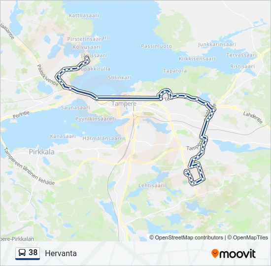 38 Bus Line Map