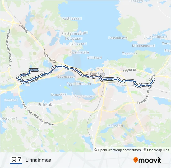 7 Bus Line Map
