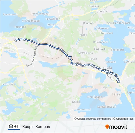41 Bus Line Map