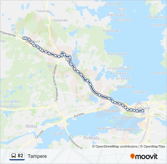 82 Bus Line Map