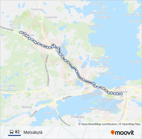 82 Bus Line Map