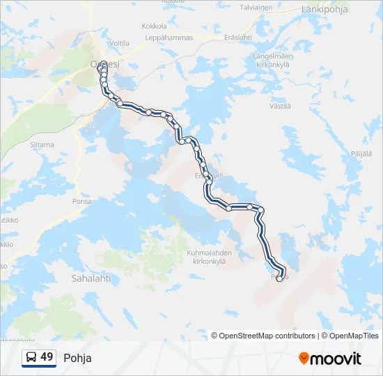 49 Bus Line Map