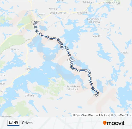 49 Bus Line Map