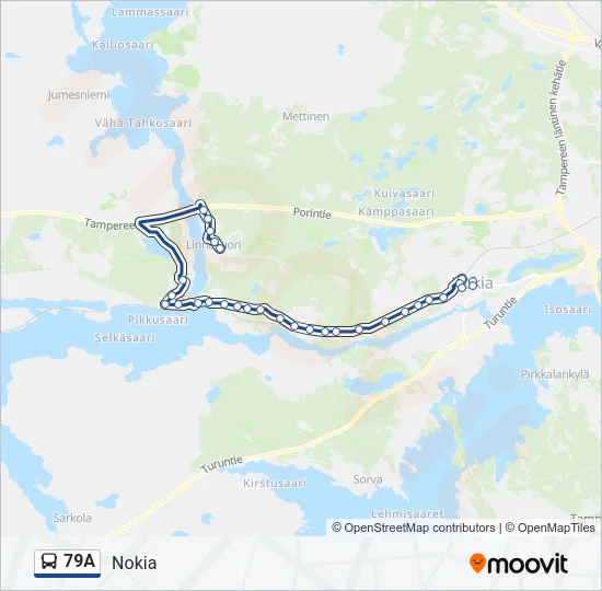 79A Bus Line Map