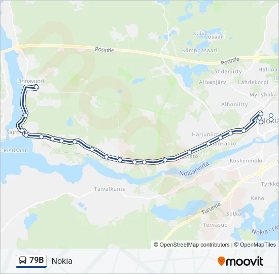 79B Bus Line Map