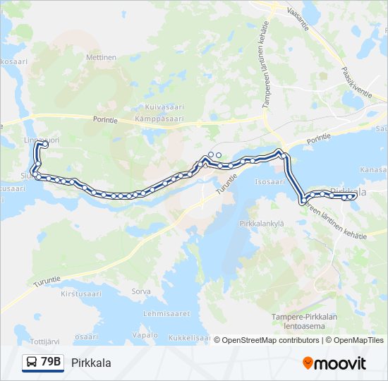 79B bus Line Map