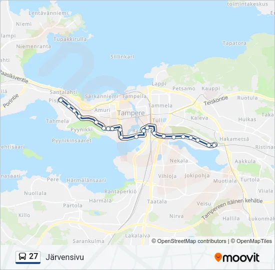 27 Bus Line Map