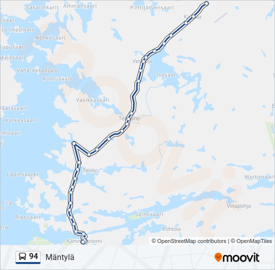 94 bus Line Map