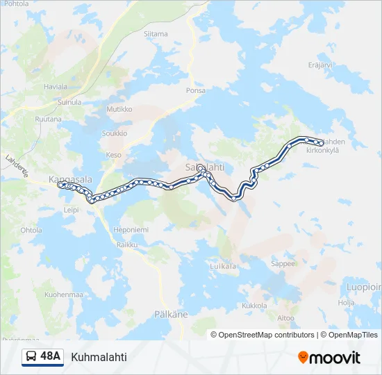 48A Bus Line Map