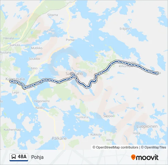 48A Bus Line Map