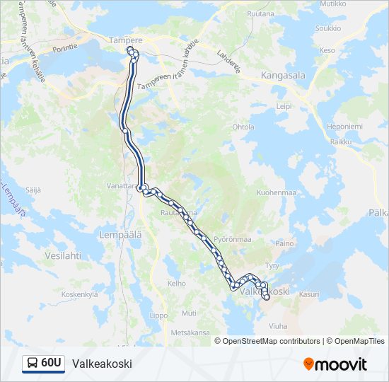 60U bus Line Map