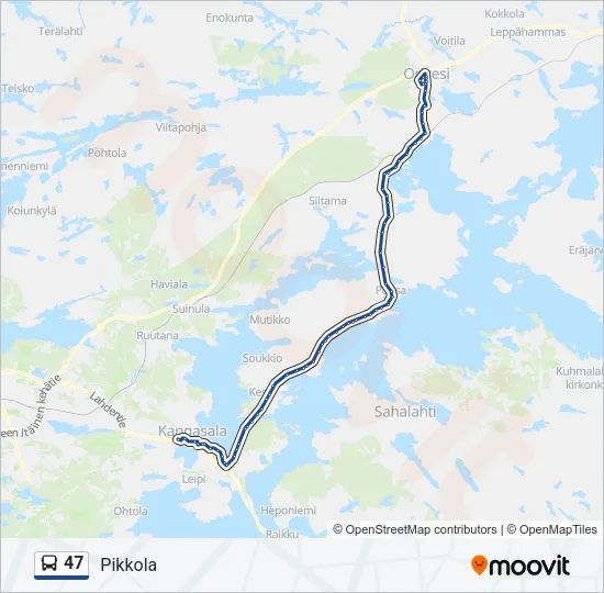 47 Bus Line Map