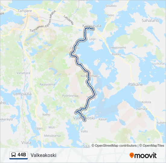 44B Bus Line Map