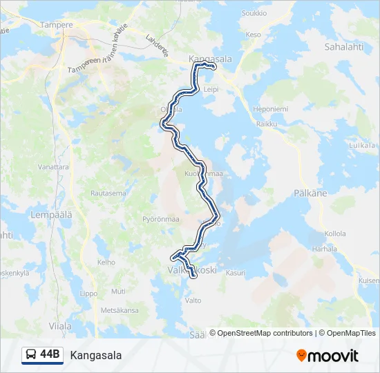 44B Bus Line Map