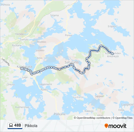48B Bus Line Map