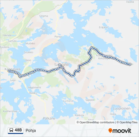 48B Bus Line Map