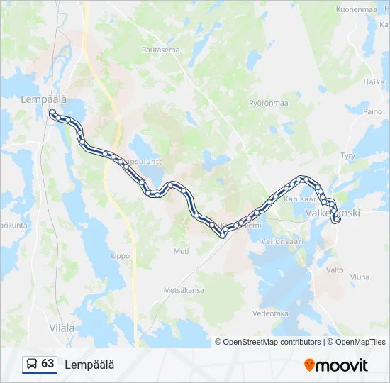 63 Bus Line Map