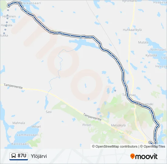 87U Bus Line Map