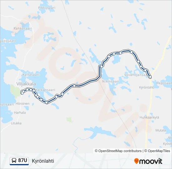 87U Bus Line Map