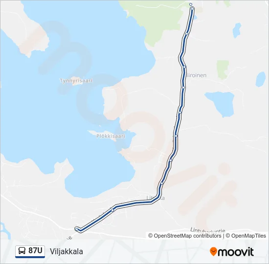 87U Bus Line Map