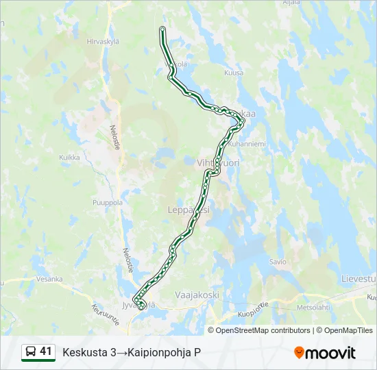 41 Bus Line Map