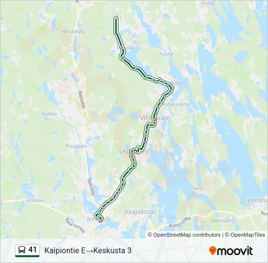 41 Bus Line Map