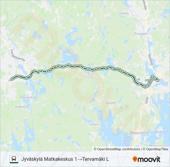 MATKA MÄKELÄ bussi -linjakartta
