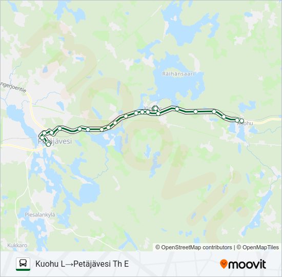 MATKA MÄKELÄ bussi -linjakartta