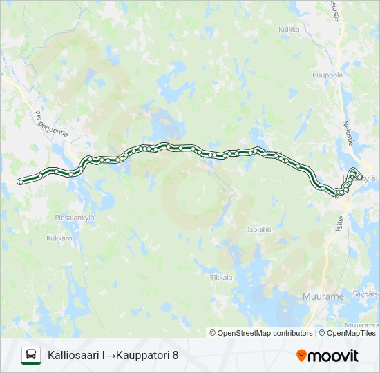 MATKA MÄKELÄ bussi -linjakartta