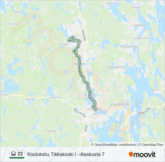 22 Bus Line Map