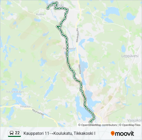 22 Bus Line Map