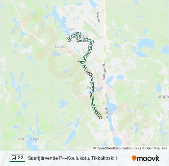 22 Bus Line Map