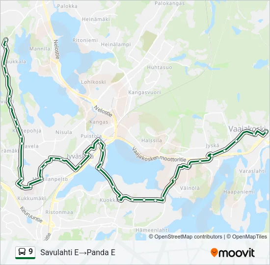 9 Bus Line Map