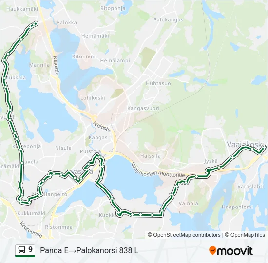9 Bus Line Map