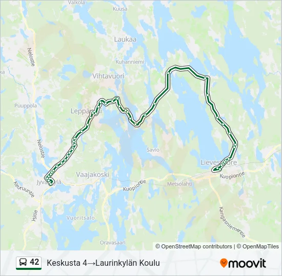 42 Bus Line Map