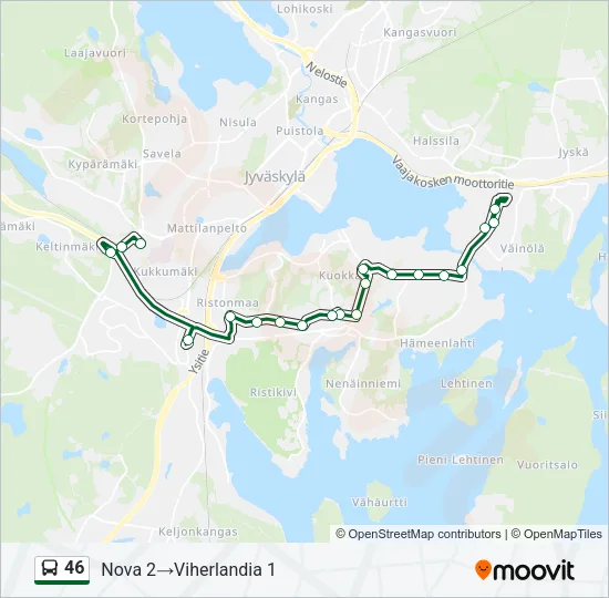 46 Bus Line Map