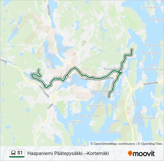 S1 Bus Line Map