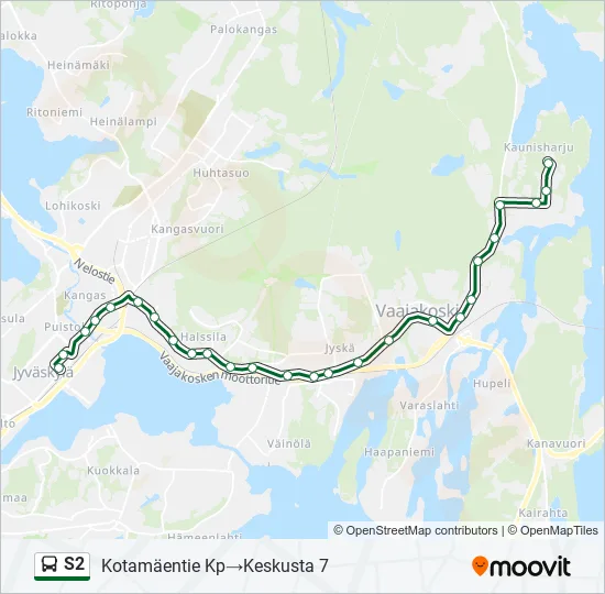S2 Bus Line Map