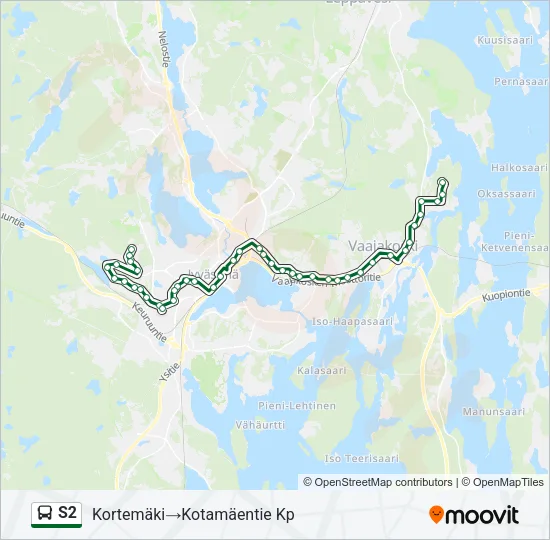 S2 Bus Line Map
