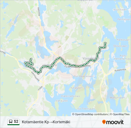 S2 Bus Line Map