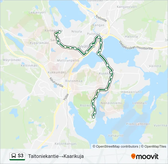 S3 Bus Line Map