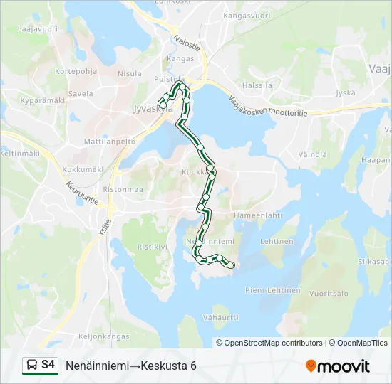 S4 Bus Line Map
