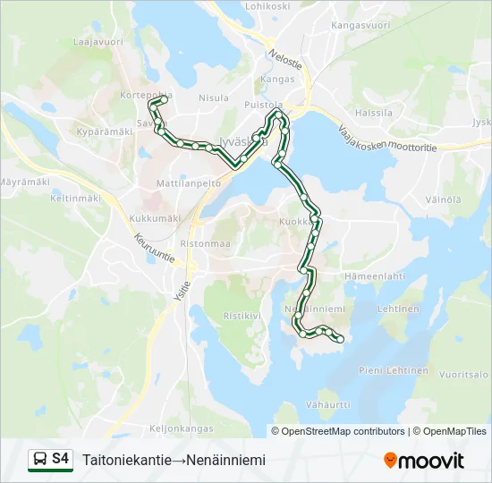 S4 Bus Line Map