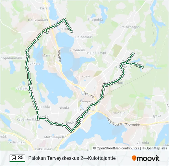 S5 Bus Line Map